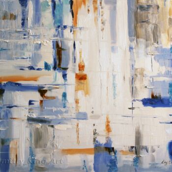 Peinture intitulée "Blue and White Drea…" par Dmitry King, Œuvre d'art originale, Huile Monté sur Châssis en bois
