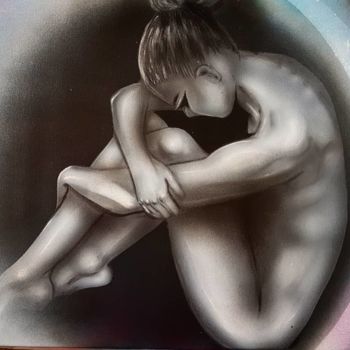 Peinture intitulée "" Dans ma Bulle "" par Cel . B, Œuvre d'art originale, Acrylique