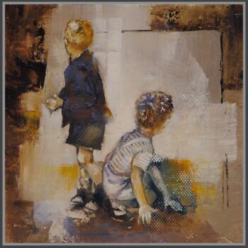Peinture intitulée "Run" par Jicé, Œuvre d'art originale, Huile