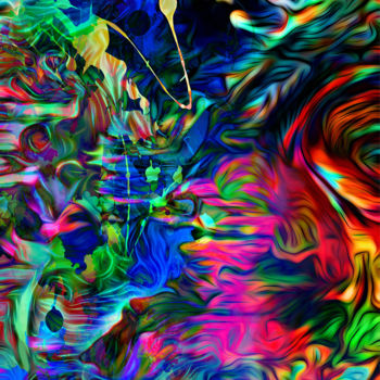 Digital Arts titled "Don't Eat the Green…" by Barry Farley Visual Arts, Original Artwork, Digital Painting Mounted on Other…