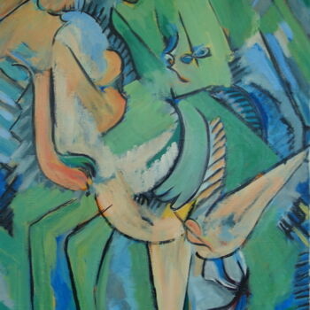 Painting titled "duo-n-2" by Bruno Leblais, Original Artwork