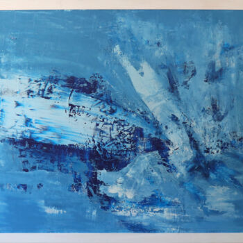 Painting titled "Original Art, Blue…" by Lora Pavlova, Original Artwork, Oil