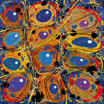 Digital Arts titled "Anomalie" by Sylvie Dessert (Syl), Original Artwork, Digital Painting