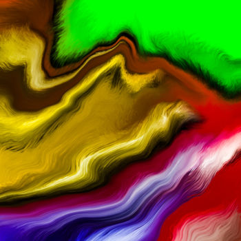 Arts numériques intitulée "Abstract Nr. 14" par Keep Magic, Œuvre d'art originale, Peinture numérique Monté sur Châssis en b…