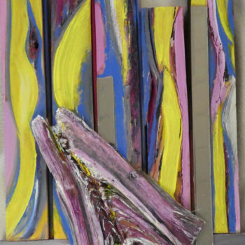 Handwerk mit dem Titel ""Phantasie in pink"" von Urs, Original-Kunstwerk