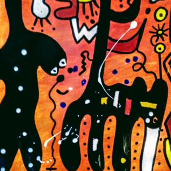 Schilderij getiteld "Fiesta" door Georg Kiehn, Origineel Kunstwerk, Acryl