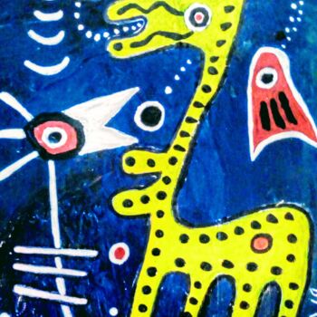 「Deapwater Giraffe」というタイトルの絵画 Georg Kiehnによって, オリジナルのアートワーク, アクリル