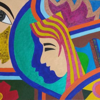 Painting titled "Symbol of love" by Bindiya Goyal, Original Artwork, Acrylic