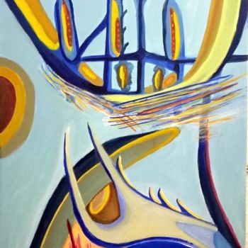Painting titled "Anclaje" by Juan Luis Gandulfo, Original Artwork, Acrylic