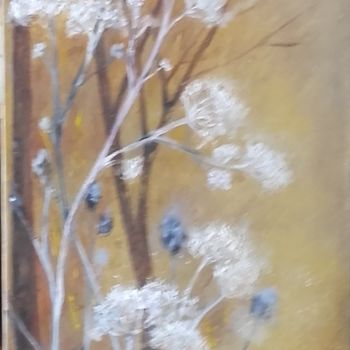 Peinture intitulée "mon jardin d 'hiver…" par Danielle Mangeon, Œuvre d'art originale, Acrylique Monté sur Châssis en bois
