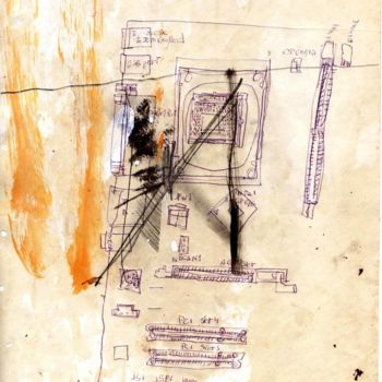 「"M" abécédaire russ…」というタイトルの描画 Baptiste Vanweydeveldtによって, オリジナルのアートワーク, ボールペン