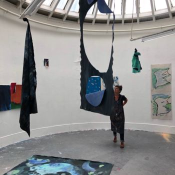 Installation titled "Installation Rotund…" by Karen Thomas, Original Artwork, Acrylic
