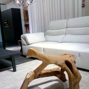 Sculptuur getiteld "CHATURPADA" door Ivan Fabani, Origineel Kunstwerk, Hout