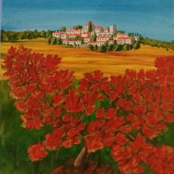 Painting titled "sieste" by Gilbert Devesa, Original Artwork, Acrylic Mounted on Wood Stretcher frame