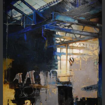 Peinture intitulée "Hangar 14" par Jicé, Œuvre d'art originale, Huile