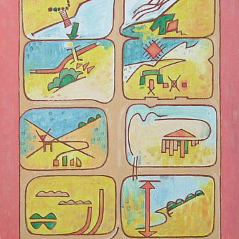 「Postcard From Holid…」というタイトルの絵画 Gerald Shepherd F.F.P.S.によって, オリジナルのアートワーク, オイル