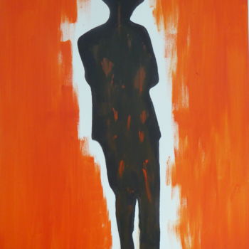 Pintura intitulada "l-inconnu-voit-roug…" por Marie Anne Baron, Obras de arte originais