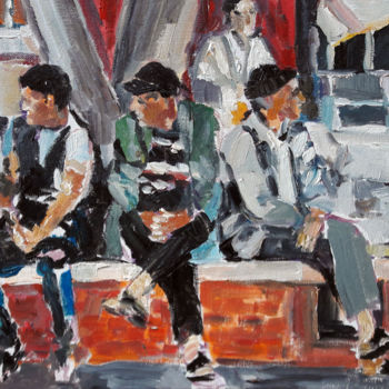 Peinture intitulée "Passer le temps à T…" par Pascal Brachet, Œuvre d'art originale, Huile
