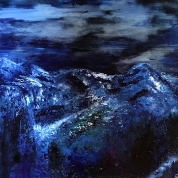 Painting titled "Montagnes divines" by Marie Claude Lambert, Original Artwork, Acrylic