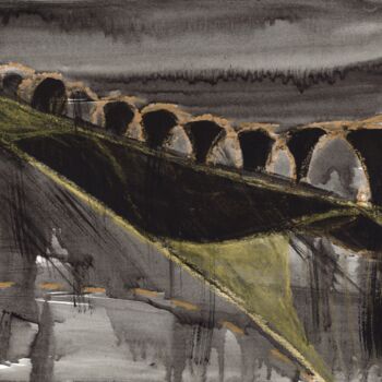 제목이 "Gotthard Tunnel"인 그림 Anastasia Vasilyeva로, 원작, 아크릴