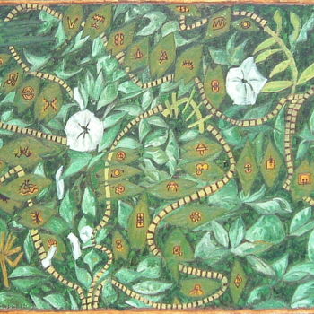 Painting titled "Bindweed" by Gerald Shepherd F.F.P.S., Original Artwork, Oil