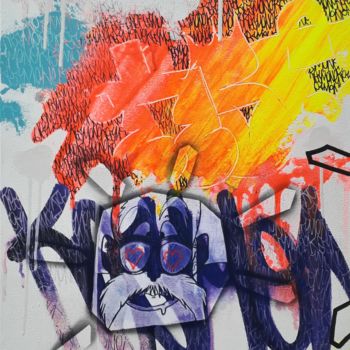 Peinture intitulée ""Jupon" 1/3" par Mickael Bereriche (KESMO), Œuvre d'art originale, Acrylique