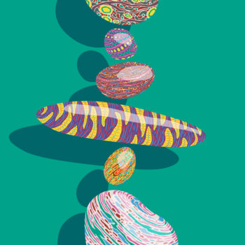 Arts numériques intitulée "Détachés" par Sylvie Dessert (Syl), Œuvre d'art originale, Travail numérique 2D