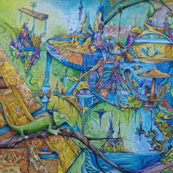 Dessin intitulée "belikewater" par Eg0n, Œuvre d'art originale, Marqueur