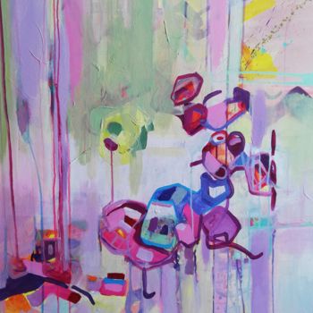 Painting titled "Staircase through a…" by Juan Carlos Lopez, Original Artwork, Acrylic