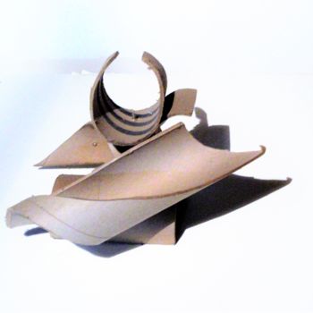 Sculpture intitulée "Sculpture abstraite…" par Servin, Œuvre d'art originale, Carton