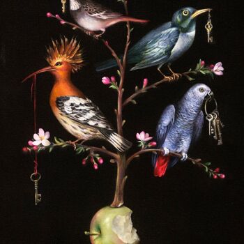 印花与版画 标题为“Pyramid with Mole.…” 由Irena Aizen, 原创艺术品, 数字打印 安装在木质担架架上