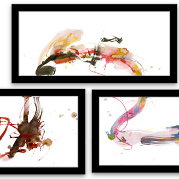 Painting titled "#171A,B,C tryptic.j…" by Jim Williams, Original Artwork, Ink