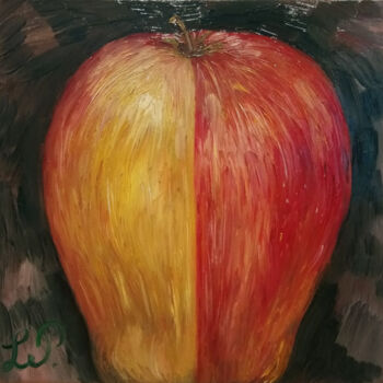 绘画 标题为“Der Apfel” 由Lari Peters, 原创艺术品, 油