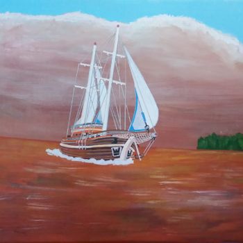 Painting titled "avant le coup de ta…" by Gilbert Devesa, Original Artwork, Acrylic Mounted on Wood Stretcher frame