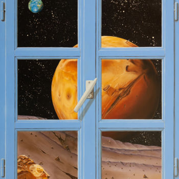 Malerei mit dem Titel "Errance" von Pascal Genevois, Original-Kunstwerk, Öl