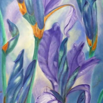 Malerei mit dem Titel "Sibirische Iris" von Urs, Original-Kunstwerk