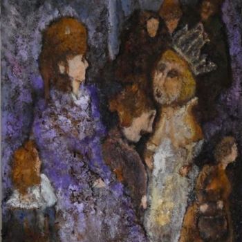 Peinture intitulée "La partie d'échec.j…" par Michel Darves, Œuvre d'art originale, Acrylique