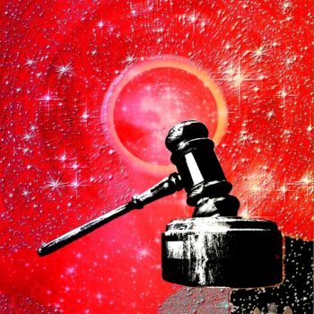 Painting titled "Justice Divine.." by Sylvain-Louis Aaron D'Hornoy, Original Artwork