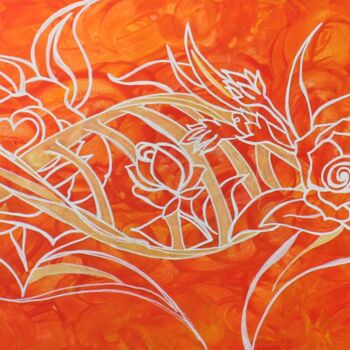 Peinture intitulée "Germe d'âmour" par Corinne Brossier (Atelier de l'imaginaire), Œuvre d'art originale, Acrylique