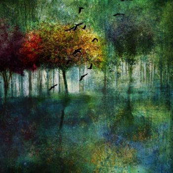 Digital Arts titled "histoire d'arbre" by Dodi Ballada, Original Artwork, Digital Painting