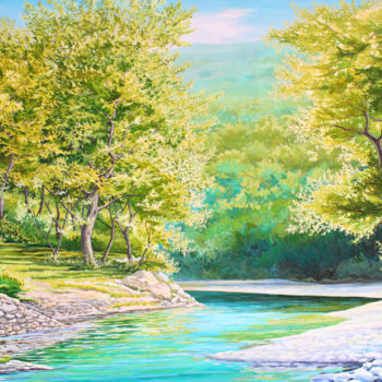 Painting titled "Bright day" by Sergey Popov Pop Art, Original Artwork, Oil