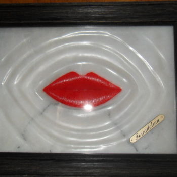 Sculpture titled "A fleur d'eau" by Forcadolmu, Original Artwork, Stone