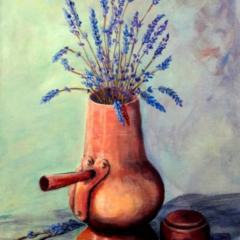 Painting titled "Du cuivre et de la…" by Marian Cobos, Original Artwork, Acrylic