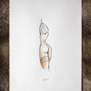 Painting titled "Quinze.png" by Stef'Création, Original Artwork, Watercolor