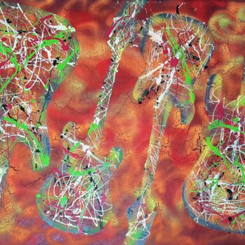 Peinture intitulée "N° 27 Répétition" par Isa-L, Œuvre d'art originale, Acrylique Monté sur Châssis en bois