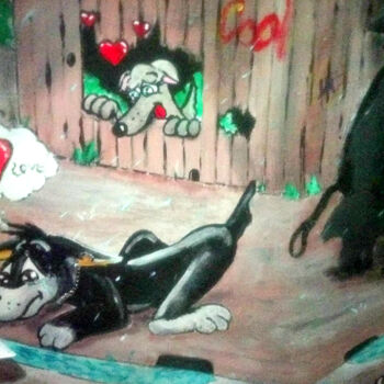 "Hundetag" başlıklı Resim Gerhard Cartoon tarafından, Orijinal sanat, Diğer