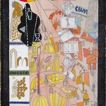 Painting titled "Elephantine Masque" by Gerald Shepherd F.F.P.S., Original Artwork, Acrylic