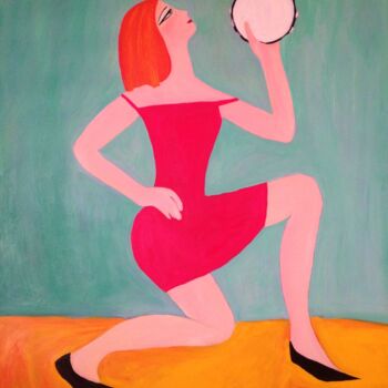 Painting titled "The Dance of Miriam" by Janna Shulrufer, Original Artwork, Oil
