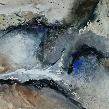 Painting titled "Mexican landscape" by Baruj Salinas, Original Artwork, Gouache