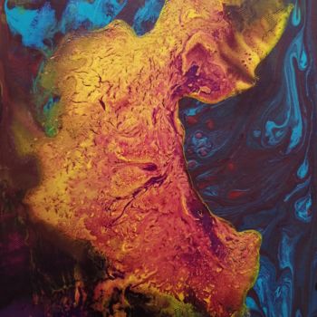 Painting titled "intensité" by Régine Ledanois, Original Artwork, Acrylic